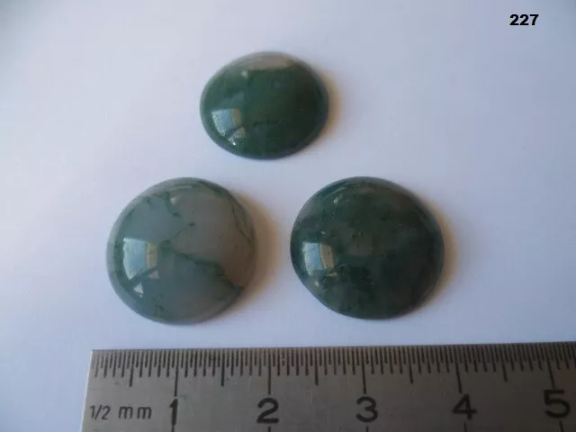 Lot De 3 Cabochons  Agate Mousse