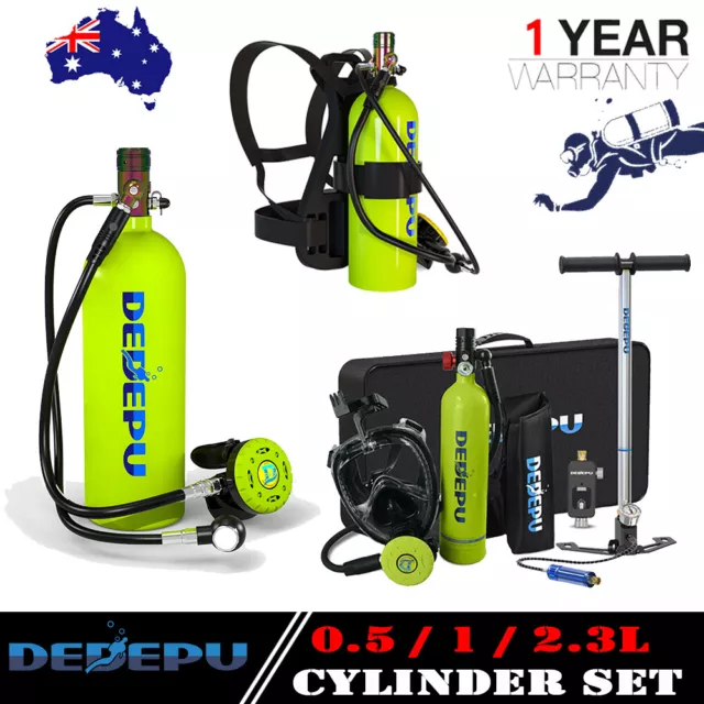 DEDEPU 0.5/1/2.3L Scuba Diving Tank Equipment Scuba Diving Kit With Pump