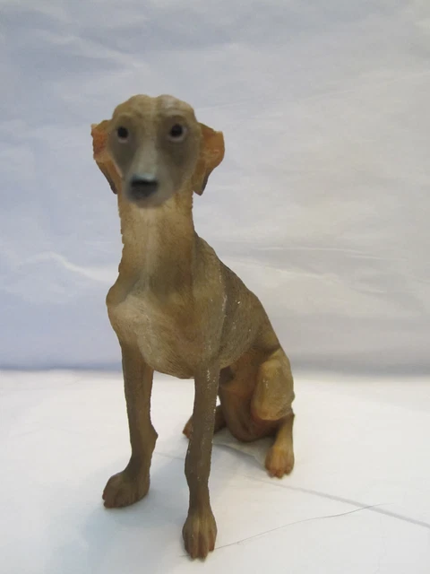 Whippet dog figurine so life like made of resin 3.5"