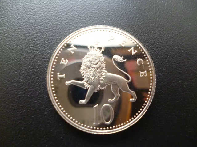 2002 Proof 10P Piece Housed In A New Capsule, 2002 Proof Ten Pence Coin Capsuled