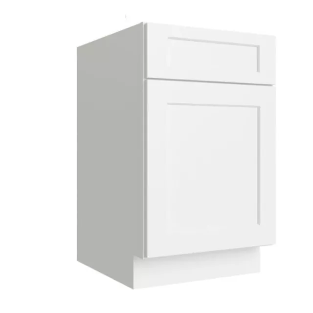 21"Wx24"Dx34.5"H  Base Kitchen Cabinet - White Shaker