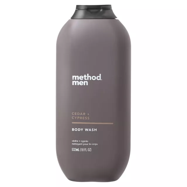 Method Men Body Wash, Cedar + Cypress, Paraben and Phthalate Free, 18 fl oz...