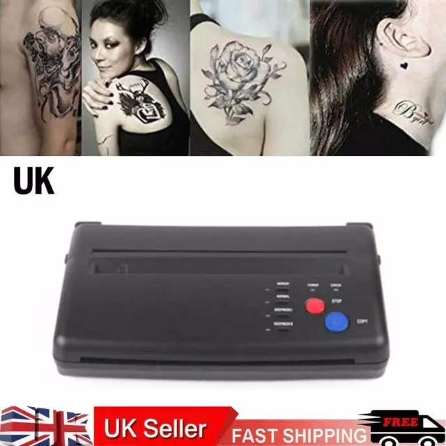 Black Tattoo Transfer Copier Printer Machine Thermal Stencil Paper Maker UK