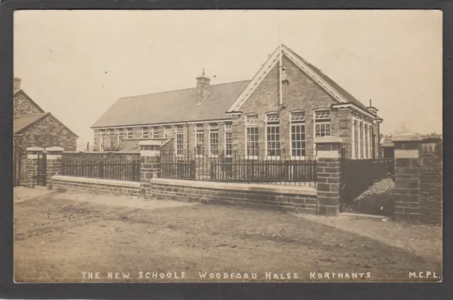 Postcard Woodford Halse nr Daventry Northamptonshire the New Schools RP by MCPL