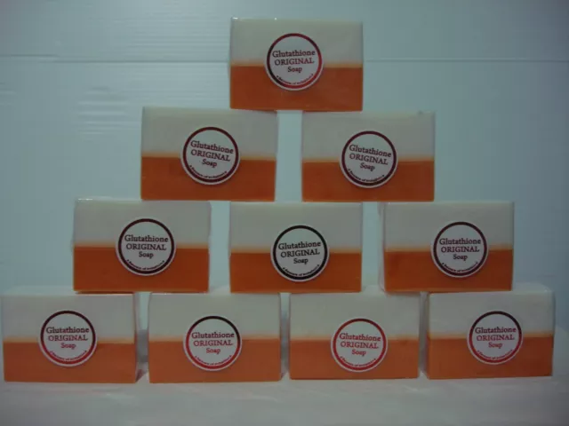 Lot Of 10 Kojic Glutathione Original Papaya Whitening Acid Soap 4.0 Oz