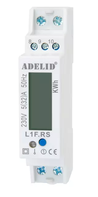 Stromzähler Wechselstromzähler mit Reset 1-Phasen LCD für DIN Hutschiene 5(32)A