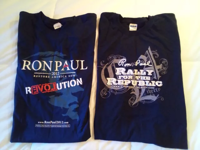 RON PAUL 2012 Campaign T-Shirt XL & Rally For The Republic LOT NEW NWT + BONUS!