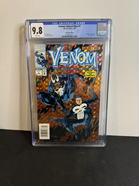 Venom: Funeral Pyre #1 Marvel Comics 1993 Cgc 9.8 Punisher Newsstand Holo-Grafx