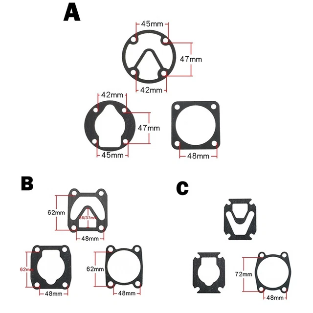 3-IN-1 Compresseur Cylindre Tête Base Valve Plaque Joints Laveurs Remplacement