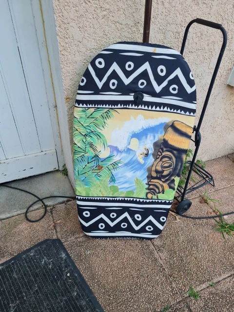 PLANCHE BODYBOARD CRAZY CREEK PRO + HOUSSE MOREY BOOGIE + PALME L VINTAGE