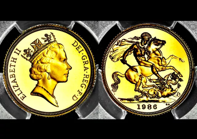 1986 Elizabeth II Great Britain Gold Proof Sovereign PCGS PR70 DCAM