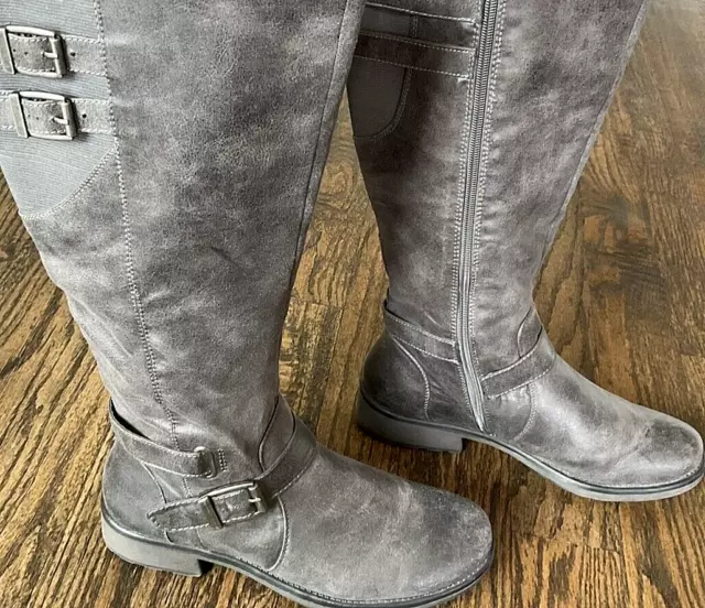 BareTraps Seville Mid High Gray Boots Women's Size US 11 M