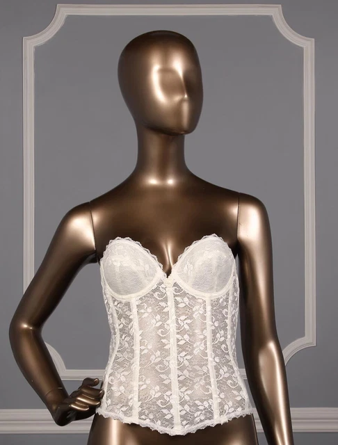 CARNIVAL 313 Light Ivory Lace Corset Bra Bridal Formal Wedding NEW