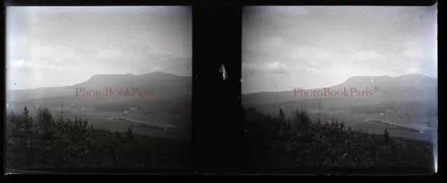 FRANCE Puy Paysage Photo NEGATIVE Stereo Plaque PL28L4n6 Vintage c1910