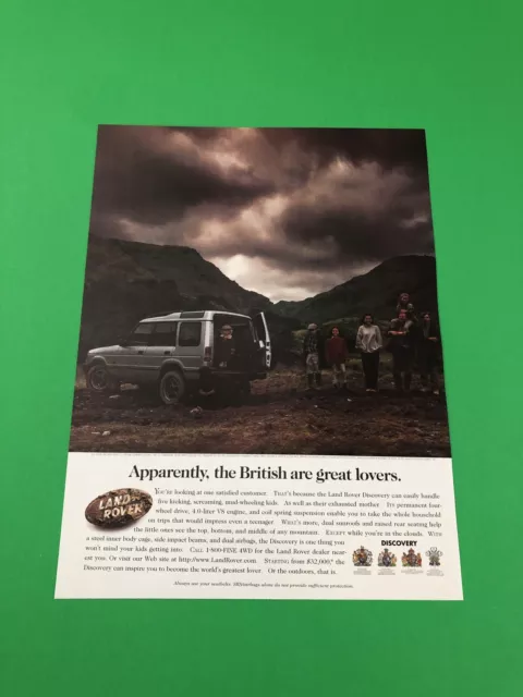1994 1995 1996 1997 Land Rover Discovery Original Print Ad Advertisement B10