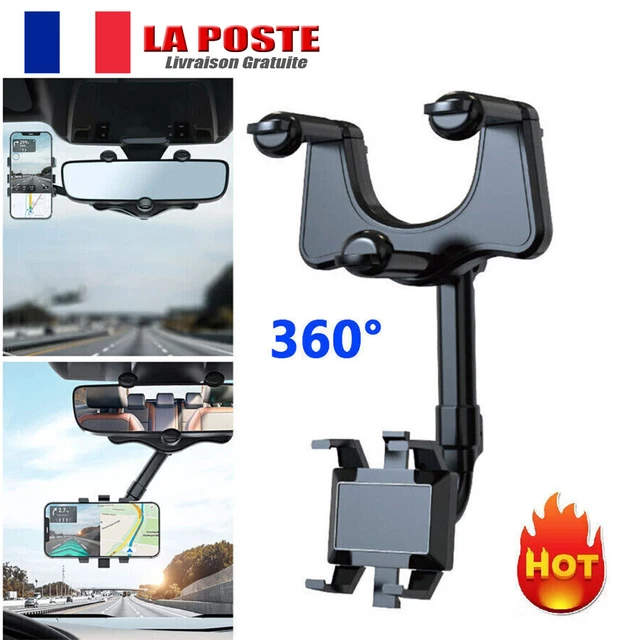 Support De Téléphone Pour Rétroviseur Rotatif à 360 ° Dans Le Support De Voiture