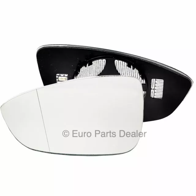 Left side Clip heated Wide Angle wing mirror glass for VW Passat CC 08-12