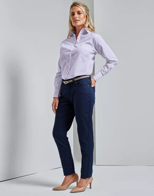 Pantalones chinos de rendimiento Premier para damas y mujer Easycare elásticos ropa de trabajo 3