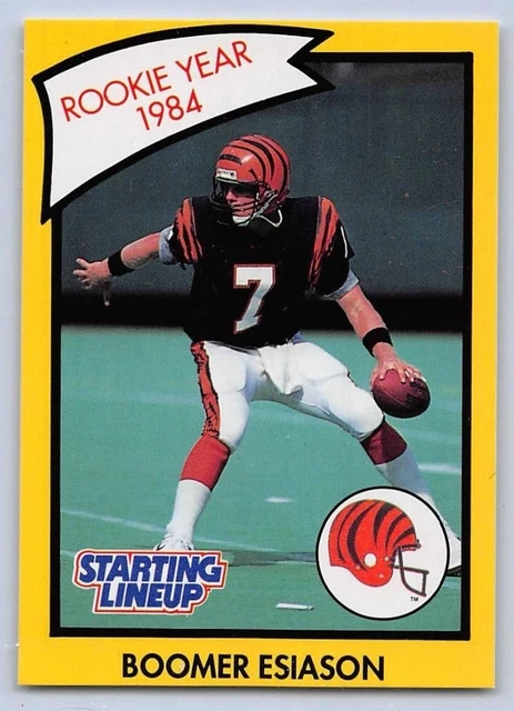 1990  BOOMER ESIASON - Starting Lineup Football Card CINCINNATI BENGALS (YELLOW)