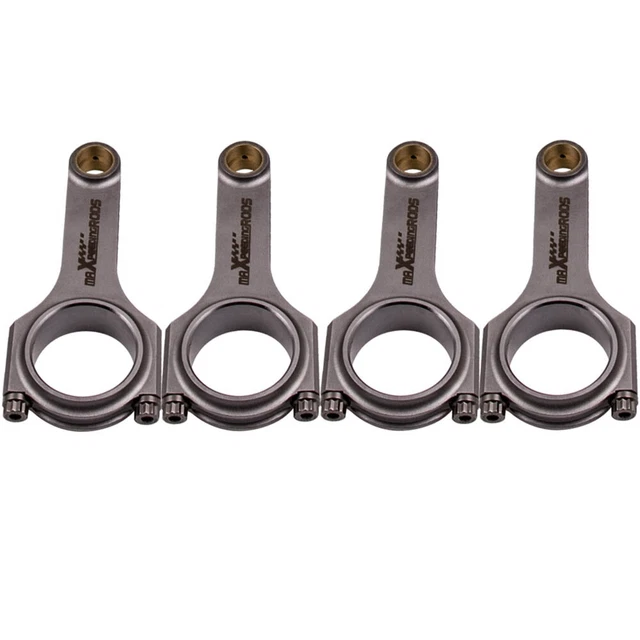 4x High Performance H-Beam Connecting Rods + Bolts for Civic d16z6 d16y7 d16y8