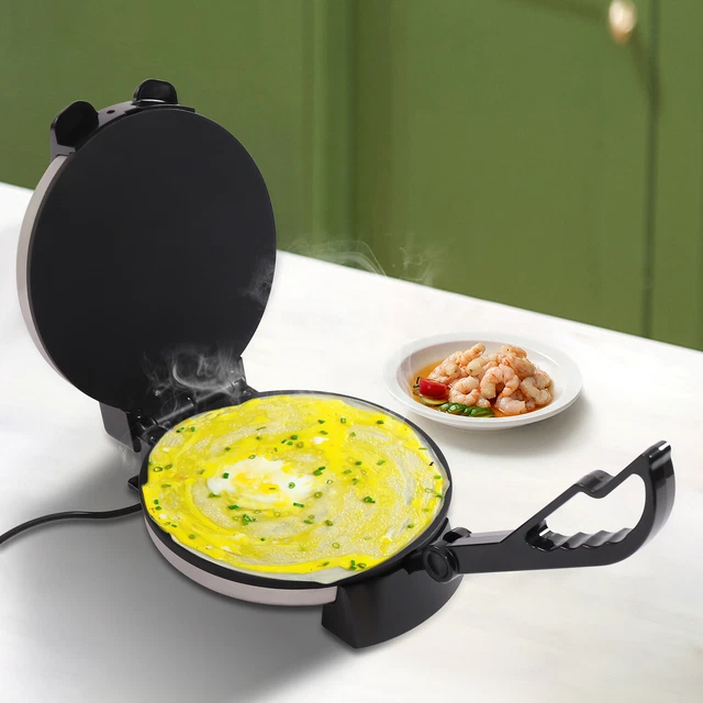 Roti Maker Automatico - Piastre Antiaaderenti 25.5cm, Con Scalda Roti, Per Tortillas Fatte In Casa - Foto 7