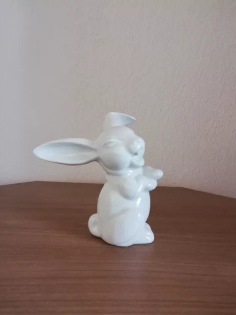 Hase, Figur, Porzellan, weiß, glänzend, frech, Rosenthal