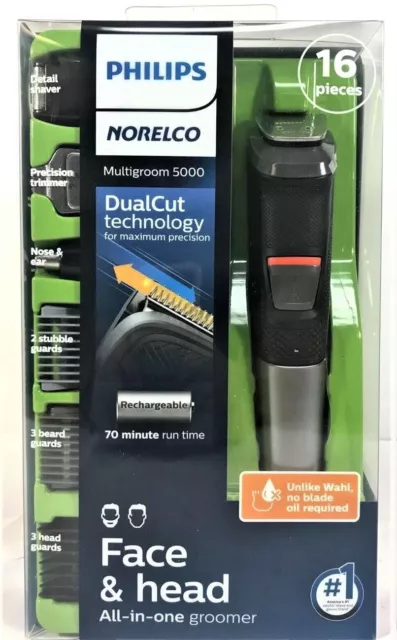 💥Rechargeable☆Ear☆Nose☆Face☆Beard Shaver☆Norelco☆Multigroom 5000☆16Pc☆Cordless