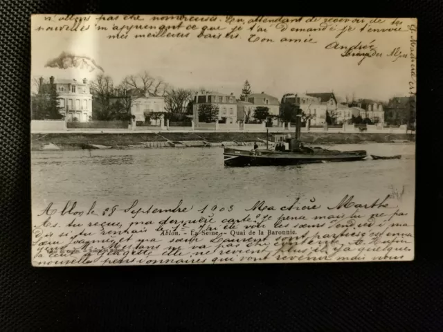 CPA 94 ABLON - La Seine - Quai de la Baronnie