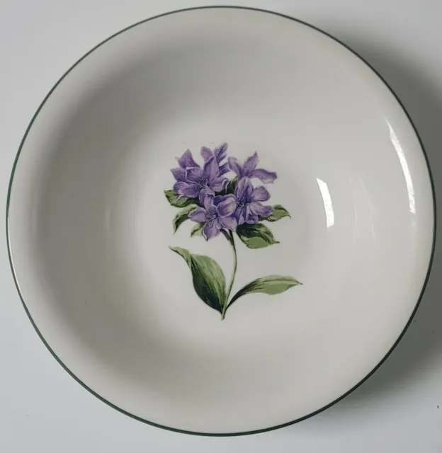 TableTops Unlimited Garden Delights Purple flower Bowl  8.25" x 2"