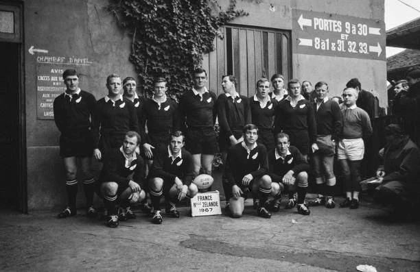 1967 NEW ZEALAND All Blacks Team Rugby Union Old Photo EUR 6,50