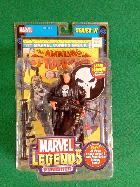 Sealed 2004 Marvel Legends Series VI Punisher Figure w/ Amazing Spider-Man #129