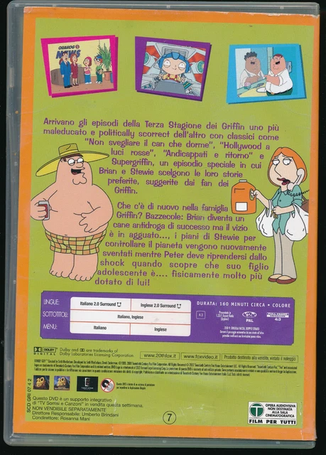 EBOND I Griffin Stagione 3 DVD  EDITORIALE SLIM solo disco tre  D561143 2