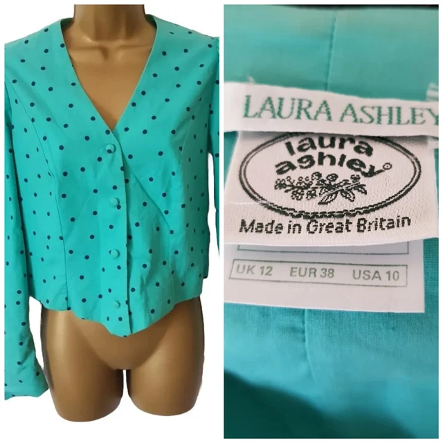 Camicia vintage Laura Ashley... Cardigan leggero 12. Splendido Vintage Laura Ashley