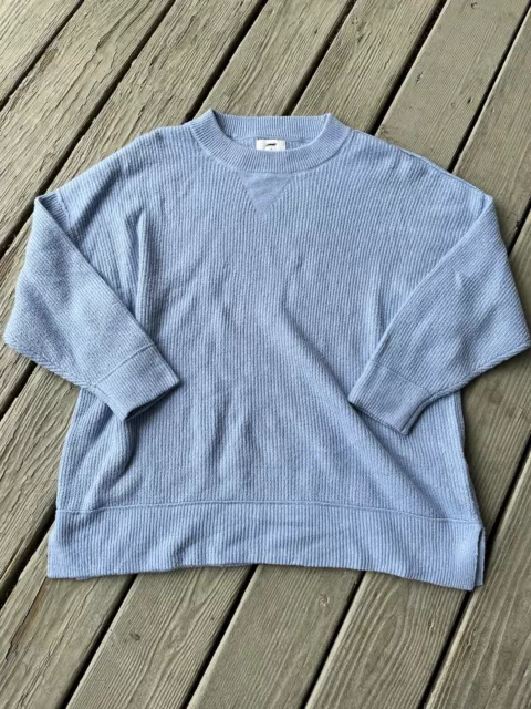 New Aerie Sweater Women Size Large Baby Blue Oversized Long Sleeve