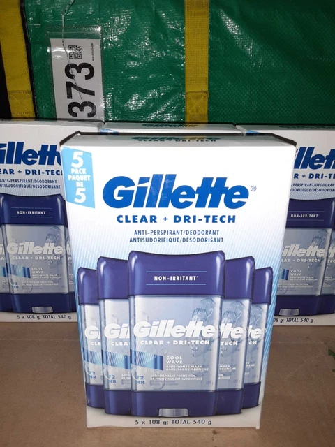 Gillette - Clear +Dri-Tech Anti-Perspirant/Deodorant 5 Pack