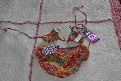 Bonpoint MAILLOT DE BAIN BONPOINT 16 ANS OU XS orange noeuds liberty ** 