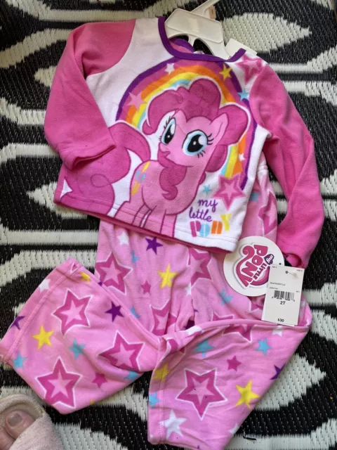 My Little Pony Toddler Girls Micro Fleece 2pc Pajama Pant Set  2T $30