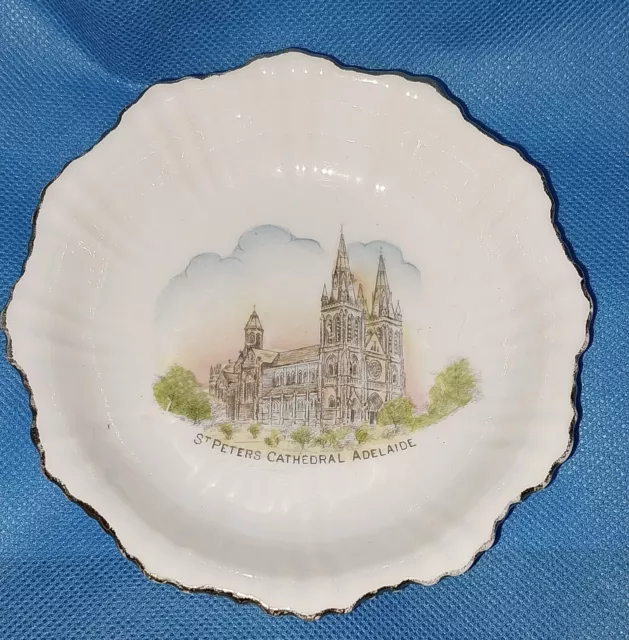 Souvenir Pin Dish. St. Peter's Cathedral, Adelaide. South Australia.