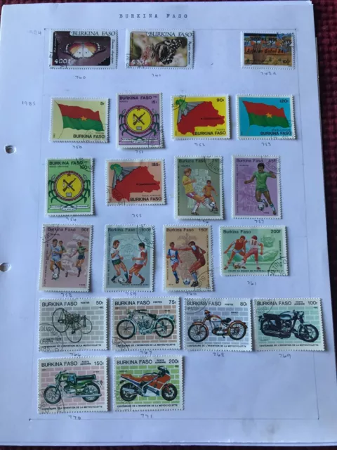 Burkina Faso - Collection Of Mint & Used  Stamps On 8 Pages - Nice Lot