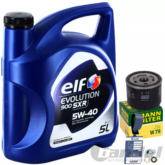 MANN ÖLFILTER+ELF 5W40 passend für RENAULT TWINGO MEGANE 3 DACIA LOGAN SANDERO