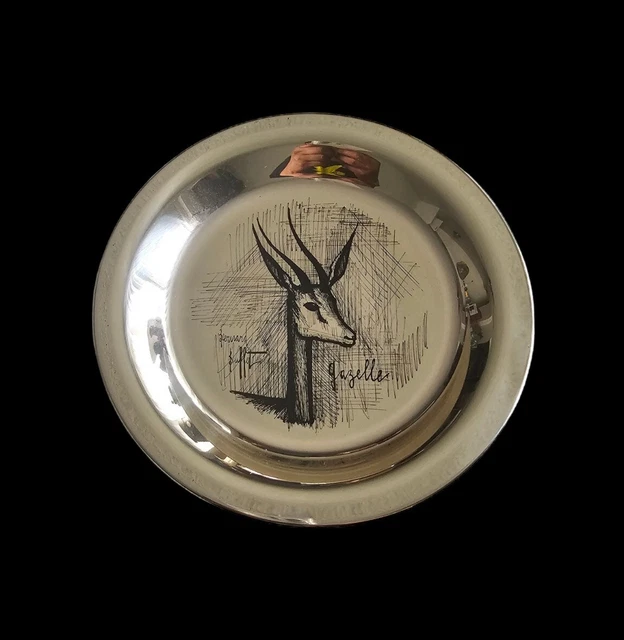 Franklin Mint 1973 Bernard Buffet Gazelle Sterling Silver Plate Limited Edition