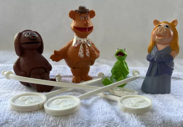 Vtg Fisher Price Stick Puppets The Muppets 1978 Jim Henson Lot Of 4 Kermit Fozie