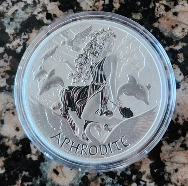 SEXY APHRODITE GODS OF OLYMPUS 2022 1 Oz SILVER BU COIN w/ CAPSULE PERTH MINT