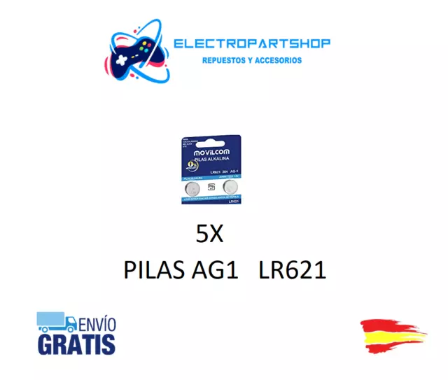 5x Pilas de Boton Alcalinas AG1 LR621 364 SR621 1.55V