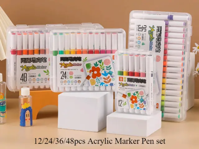 Acrylic Paint Pens Set Permanent Marker  for Rock Painting Glass Stones Ceramic