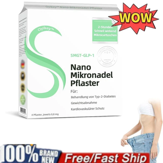 4PCS OYIKEY SMGT-GLP-1 Nano Microneedle Patch for Unisex Lose Weight ...