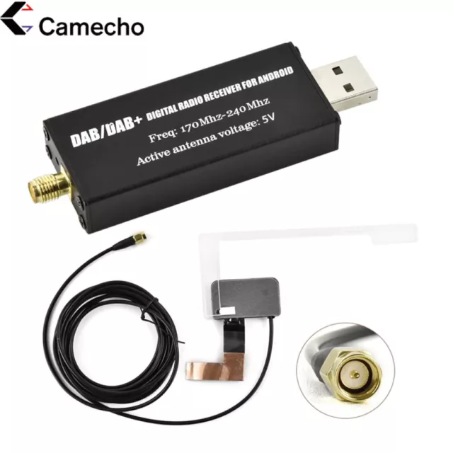 Auto DAB+ Antenne mit USB Adapter Receiver Für Android Autoradio GPS Navi Player