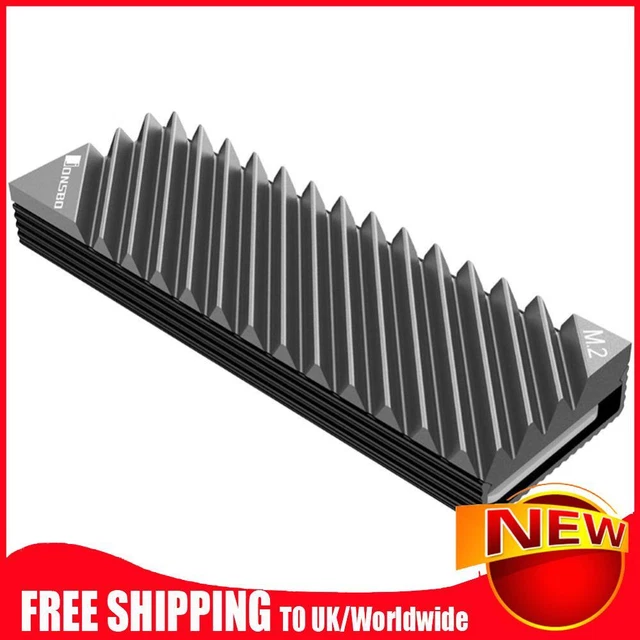 Dissipatore M.2 SSD NVMe - In Lega Di Alluminio, Con Pad Termico | Per PC, Compatibile Con 2280, Nero - Foto 4