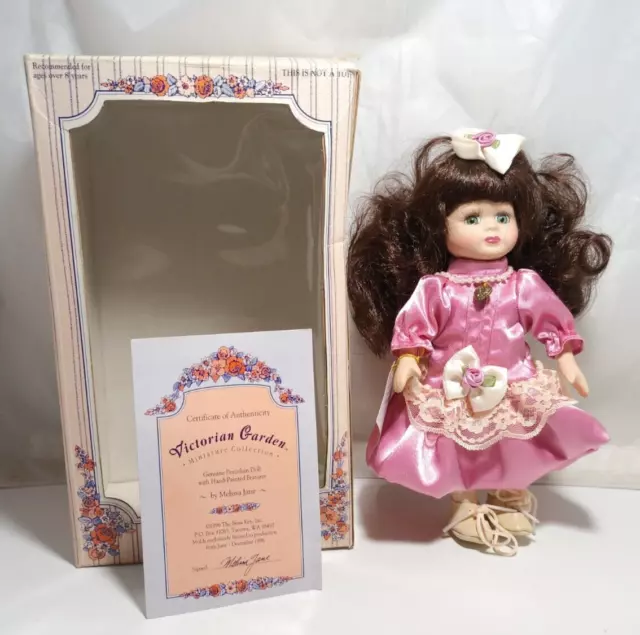 Victorian Garden Miniature Collection Genuine Porcelain 8'' Doll By Melissa Jane