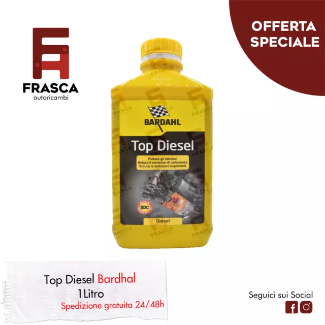 Top Diesel Bardahl Additivo Trattamento Pulisci Iniettori Gasolio 1 Litro